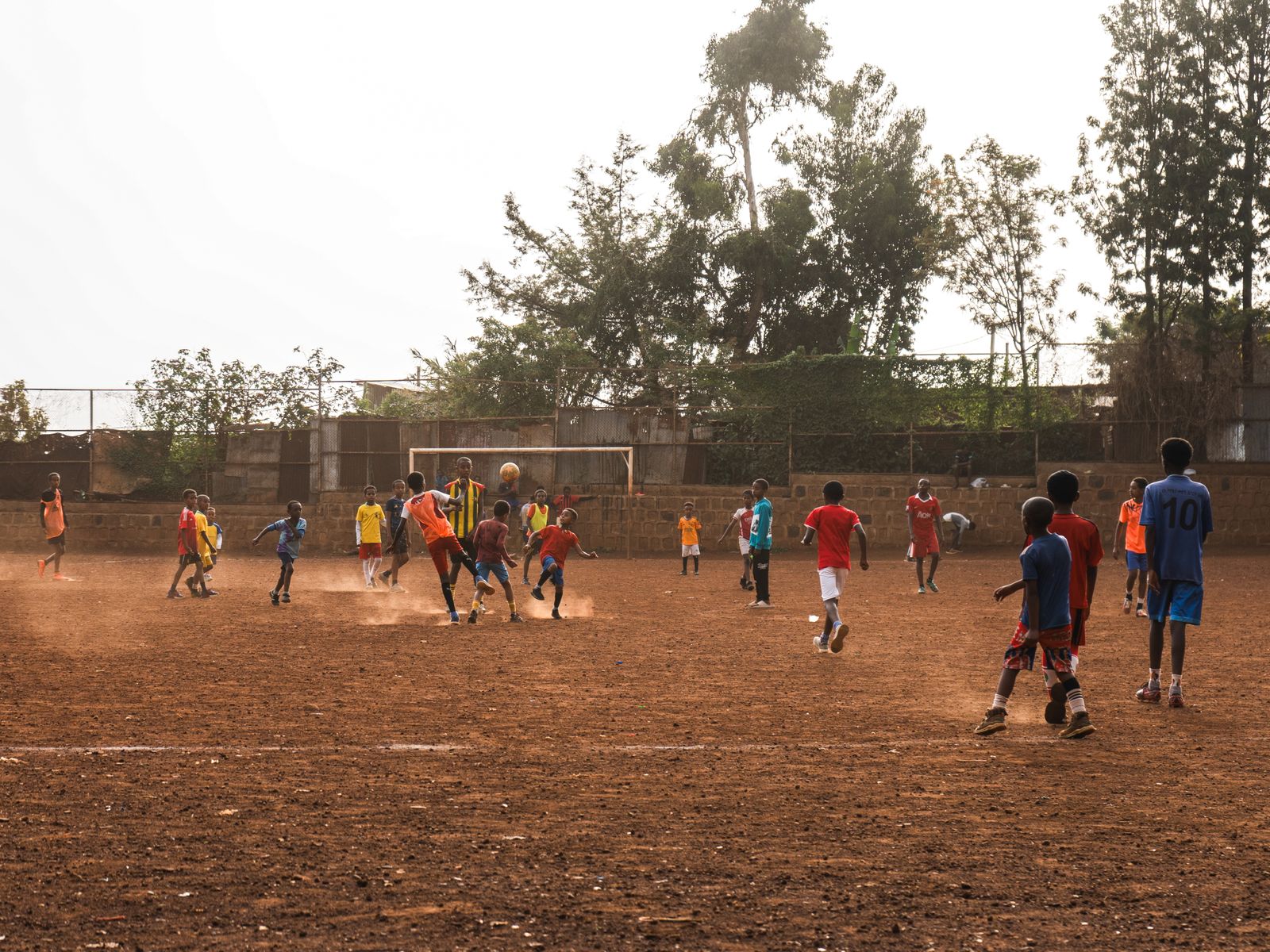 A young footballer ready to play