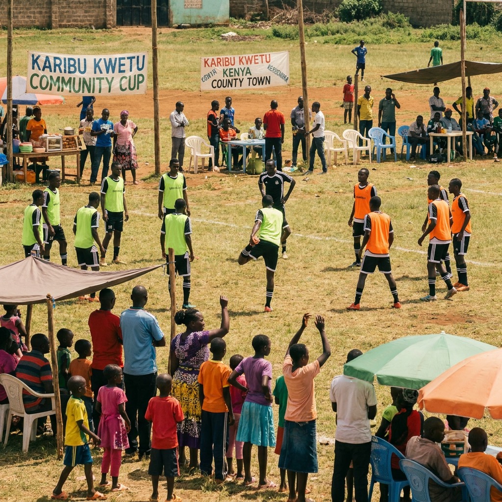 Players at a community talent camp